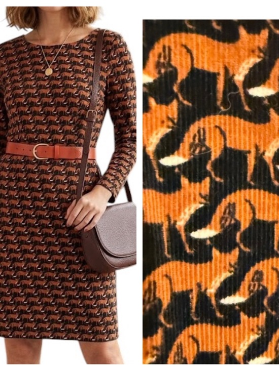 Boden Dresses & Skirts - Boden Fox Patterned Corduroy Dress